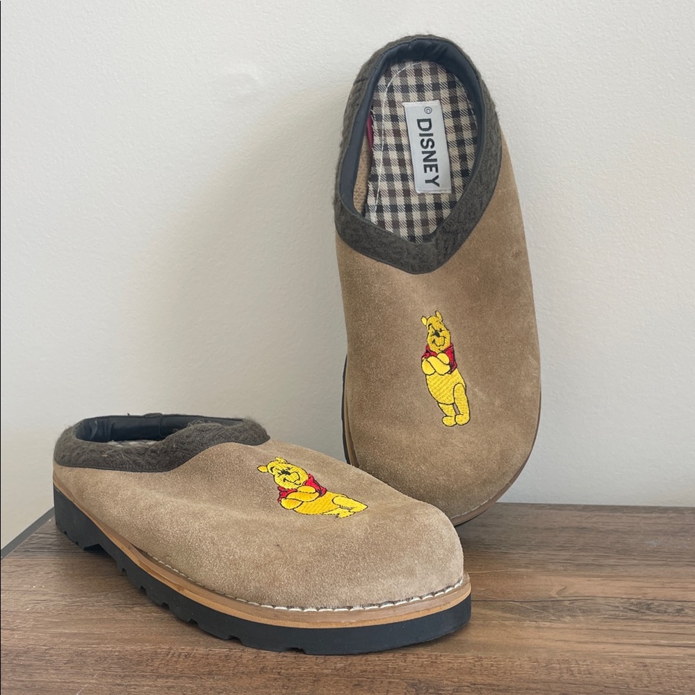 Disney Tan Loafers with Winnie the Pooh Embroidery